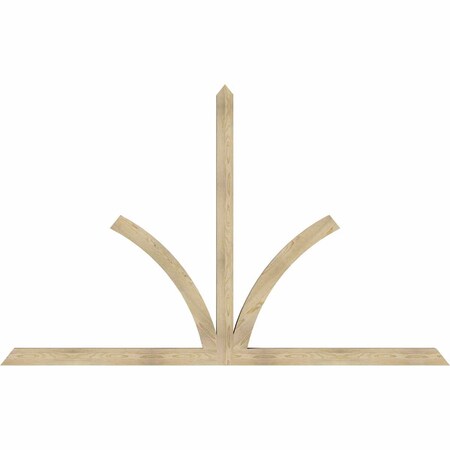 Ekena Millwork Richland Rough Sawn Timber Gable Bracket, Douglas Fir, 108"W x 68"H x 4"D x 4"F, 15/12 Pitch GBW108X68X0404RIC00RDF